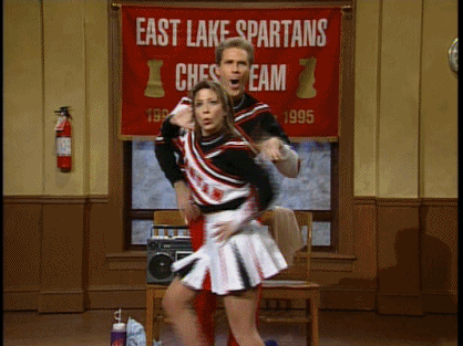 Image result for will ferrell cheerleader gif