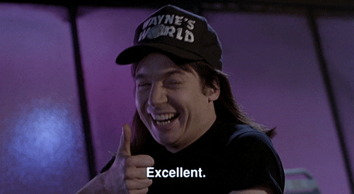 Image result for mike myers waynes world gif