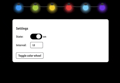 christmas lights simulation with html, css & javascript