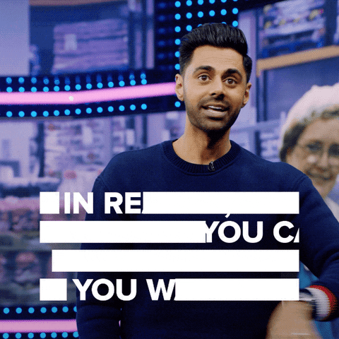 A gif of a guy saying 'in reality, you can do whatever you want'.