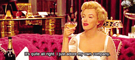 I just adore my own company Marilyn Monroe introvert