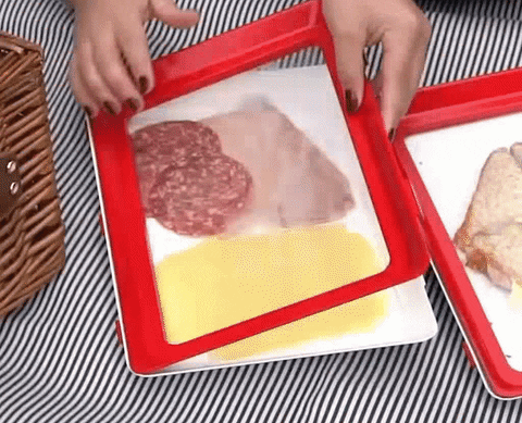Pack of 2) LockItâ„¢ Creative Food Preservation Tray - Garish Pigs