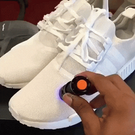 Sneakers change color in sunlight in wow gifs
