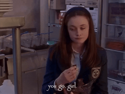Image result for rory gilmore go girl gif