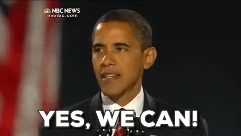 Yes We Can GIF by Obama - Find & Share on GIPHY