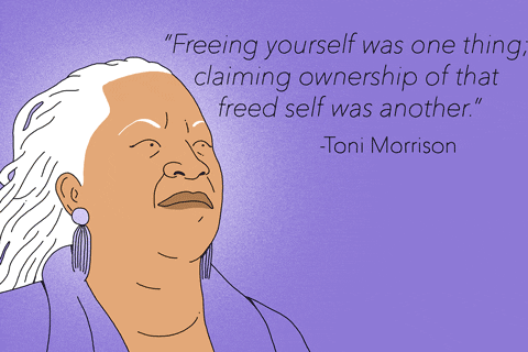 Toni Morrison quote GIF Black History Month