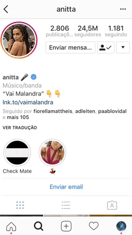 GIF do destaque de Stories de Anitta