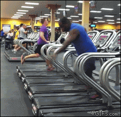 Treadmill Dance in funny gifs