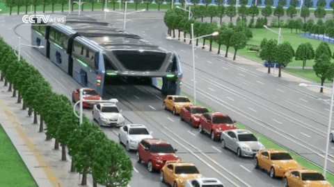 Китайцы уже построили и испытали автобус, который не боится пробок