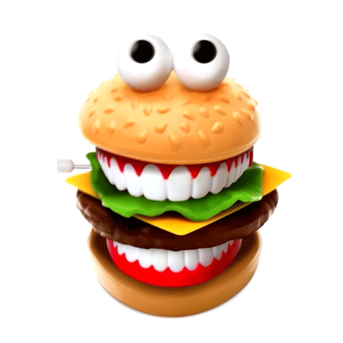 Justin Gammon | Design + Illustration teeth hamburger food lol