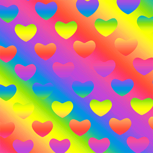 rainbow hearts gif