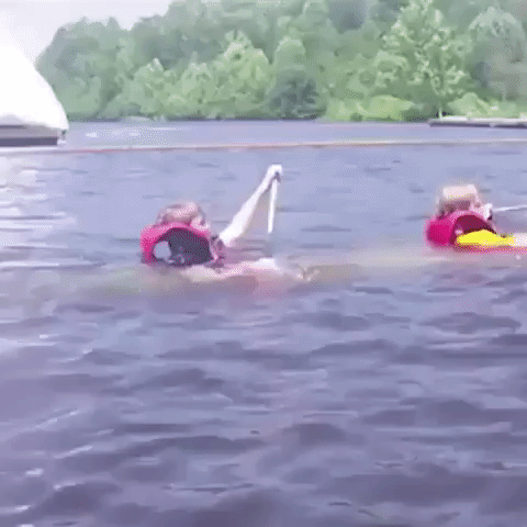 kayakers paddling sinking