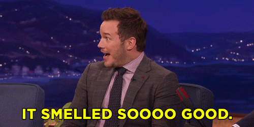 It Smells So Good Chris Pratt GIF by Team Coco - Find & Share on GIPHY