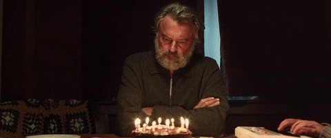 Getting Old Birthday Cake GIF by HUNT FOR THE WILDERPEOPLE   - Find & Share on GIPHY
