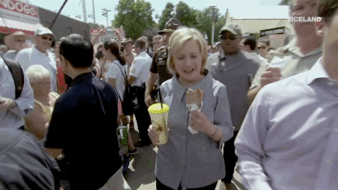 Image result for HILLARY CLINTON EATING GIF