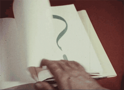 Gif: book with question mark