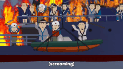 boat is on fire