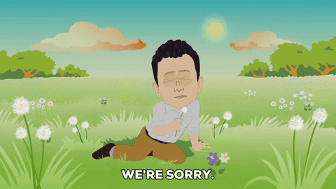 Image result for south park were sorry gif
