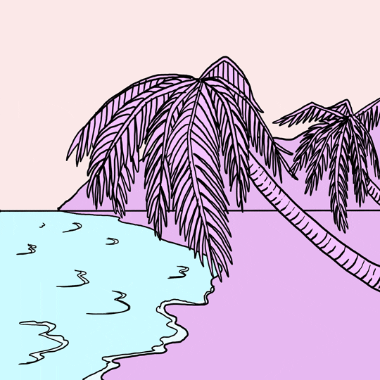 Tropical Palm Trees GIF by Stefanie Shank - Find & Share on GIPHY