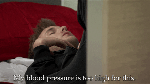 Man claims his blood pressure is too high.