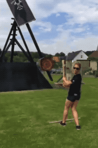 Perfect Axe Throw in funny gifs