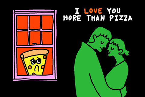 I Love You Pizza GIF by GIPHY Studios Originals