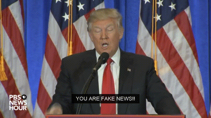  reaction trump donald trump fake news GIF