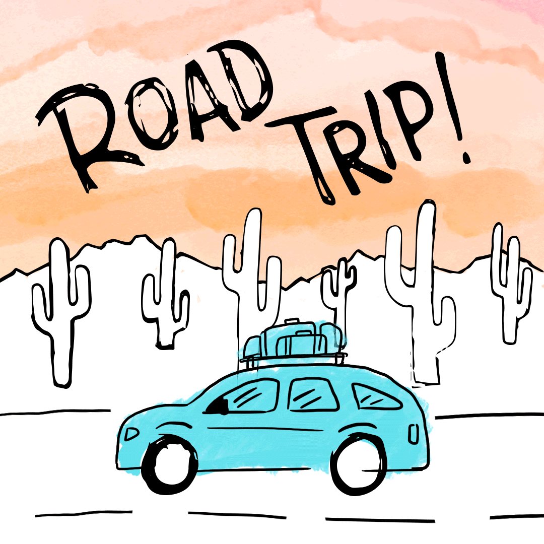 road trip gif cartoon