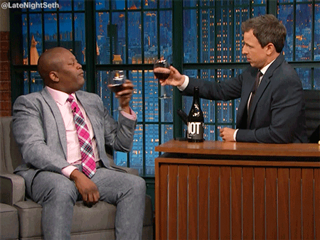 Drink Up Unbreakable Kimmy Schmidt GIF by Late Night with Seth Meyers