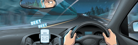 Road Safety Texting And Driving GIF by Supa Strikas