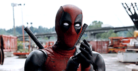 Image result for deadpool clapping gif