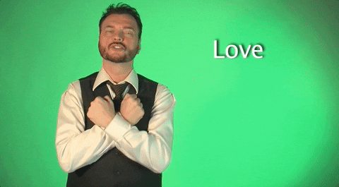 Sign Language Love GIF by Sign with Robert - Find & Share on GIPHY