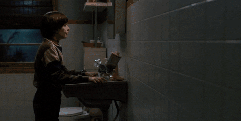 Image result for will byers upside down season 1 gif