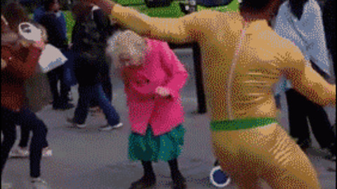 Grandma Street Dance Funny Gif