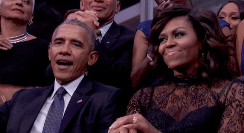 Excited Barack And Michelle GIF by BET - Find & Share on GIPHY