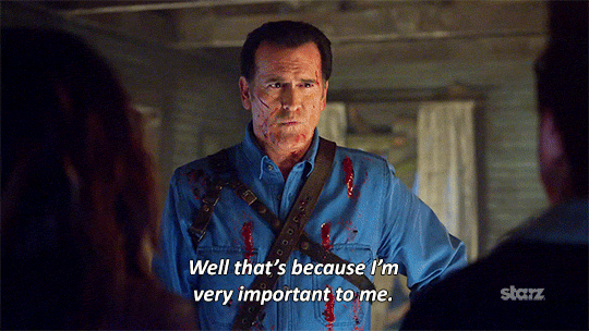 Bruce Campbell talking