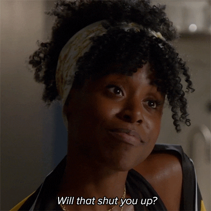 Kirby Howell Baptiste Shut Up GIF by CBS All Access - Find & Share ...