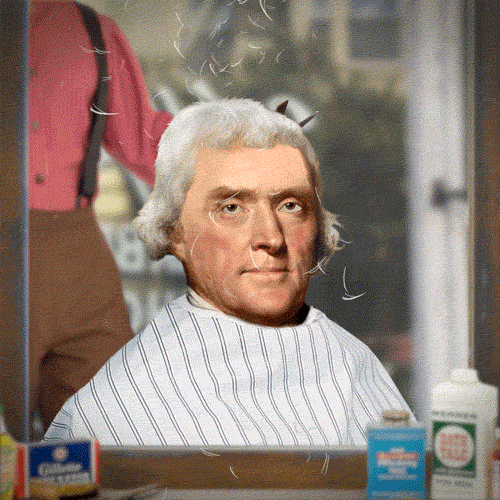 Thomas Jefferson Salon GIF by Chris Timmons Find & Share on GIPHY