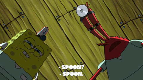Spongebob & Patrick Using A Spoon 