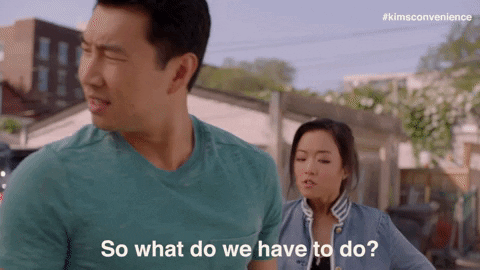 Tell Me Help GIF by Kim's Convenience