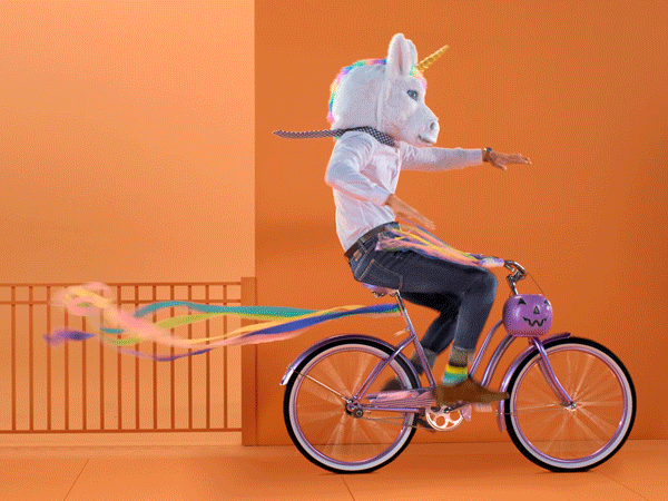 Image result for gif pictures of a unicorn on a bike