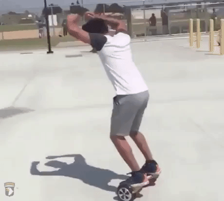 Amazing Hoverboard Flip in funny gifs