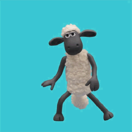 sheep dancing to my new found vegan life via giphy