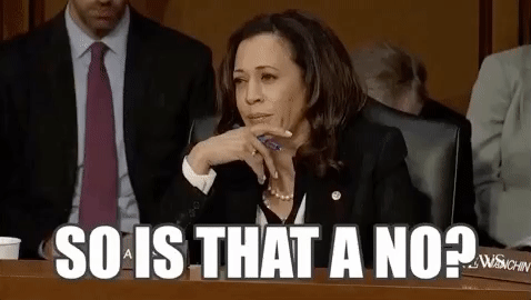 Kamala Harris So Is That A No GIF - Find & Share on GIPHY