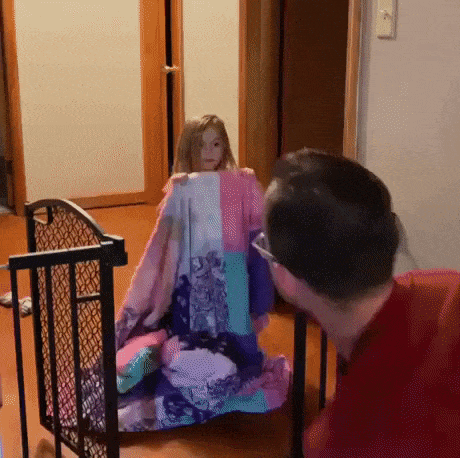 Showing magic trick in funny gifs