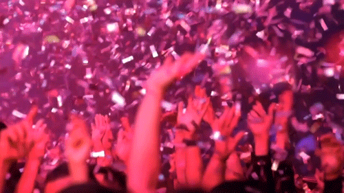 Red Bull party friday weekend confetti