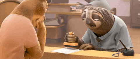 This GIF by Disney Zootopia has everything: office, sloth, SLOW!