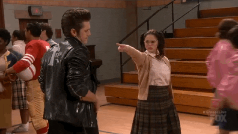 Grease Live pointing threat