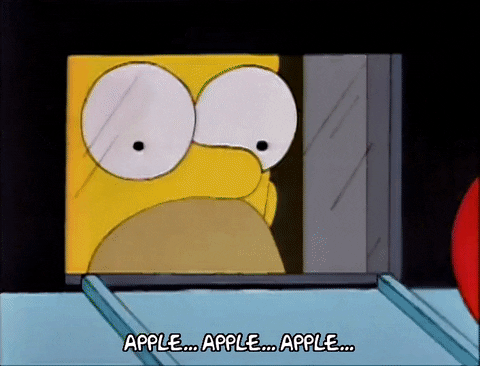 Homer Simpson classifying apples