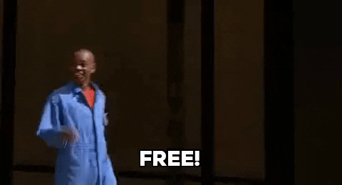 Man announcing 'free'

Dave Chappelle GIF
https://media.giphy.com/media/l2Je8kAWvC2ngLf2w/giphy.gif